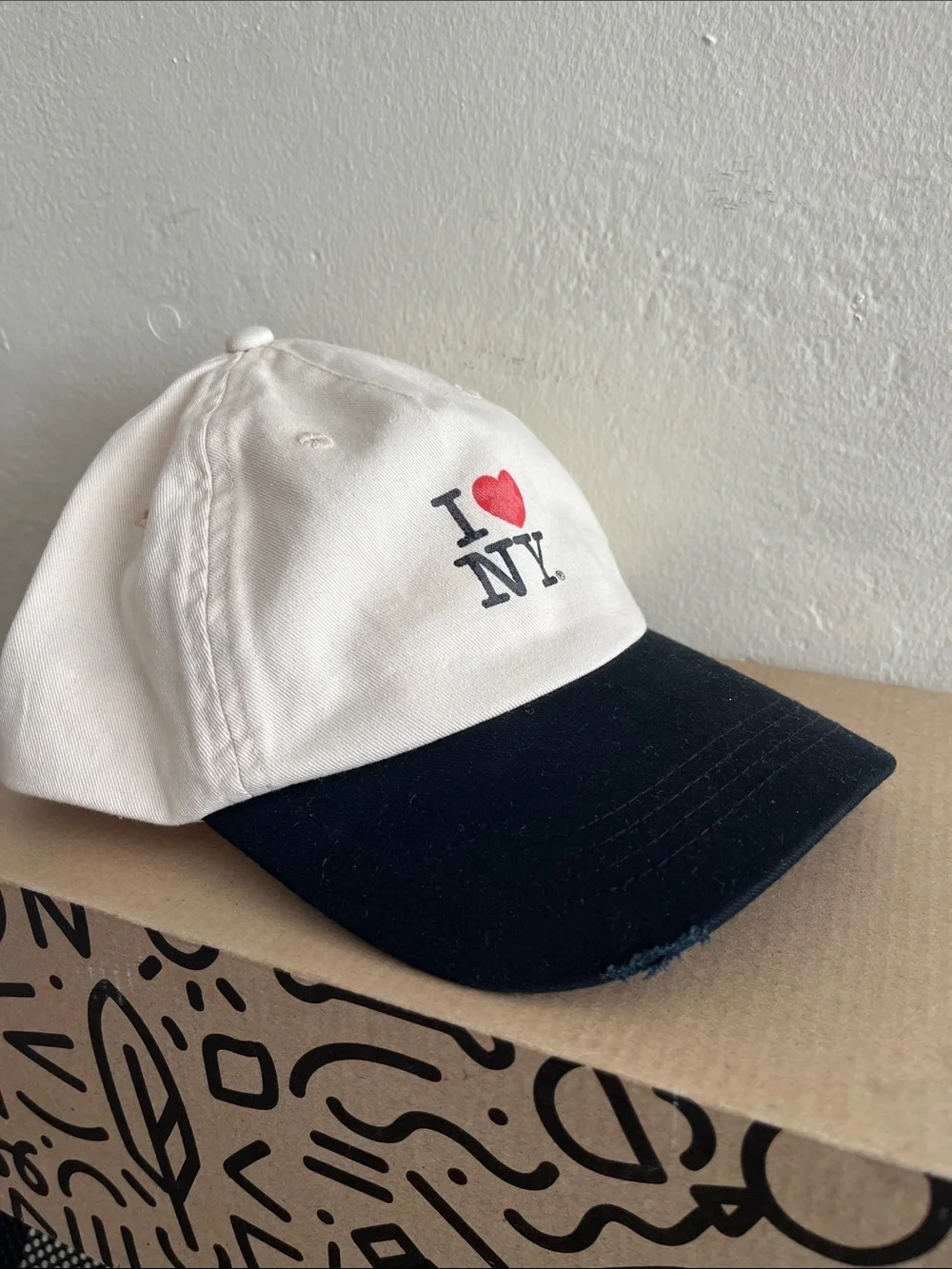 ❤️NYC❤️ ZARA x NYC Hat Distressed I Love NYC Hat Dad Hat I ❤️ NYC Hat NWT
